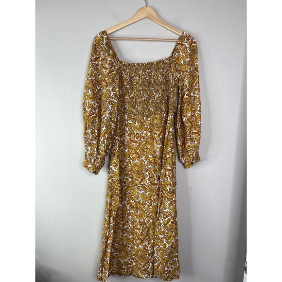 NWT Faithfull The Brand La Romarine La Medina Paisley Midi Dress Multicolor - Picture 8 of 9